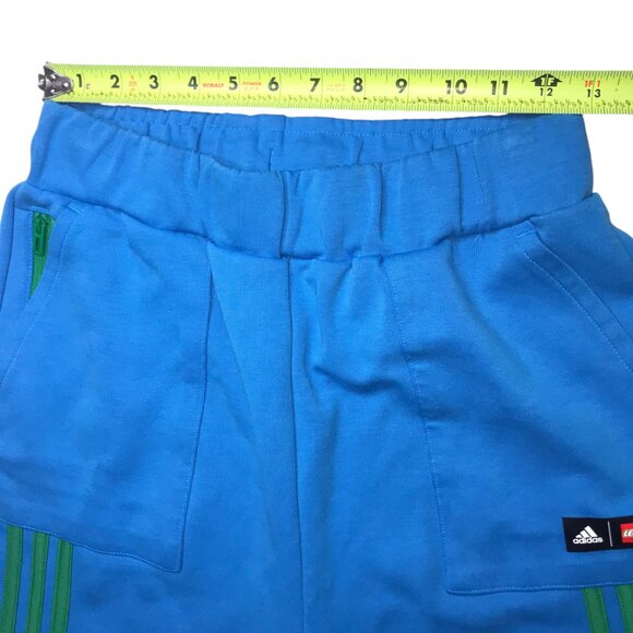 ADIDAS x Classic LEGO Sweatpants.  Blue with Green Vertical Stripes Sz US Boys L - Picture 5 of 13